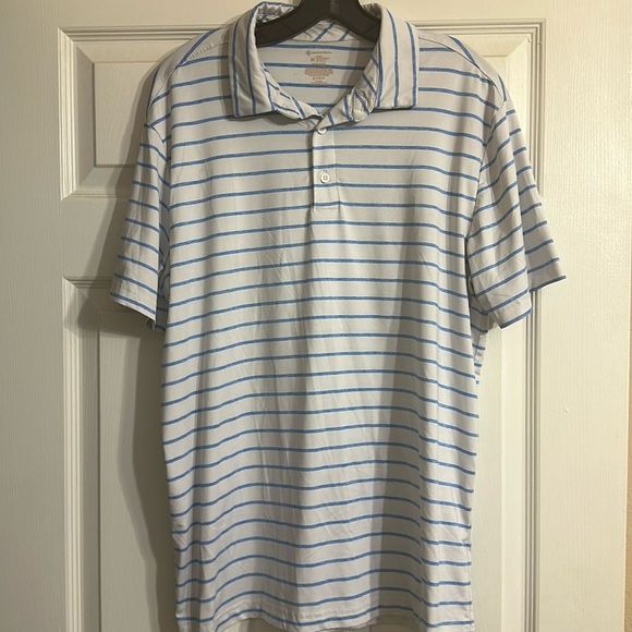 Blue stripe polo size medium - Picture 1 of 4